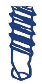 blue illustration of a self drill screw